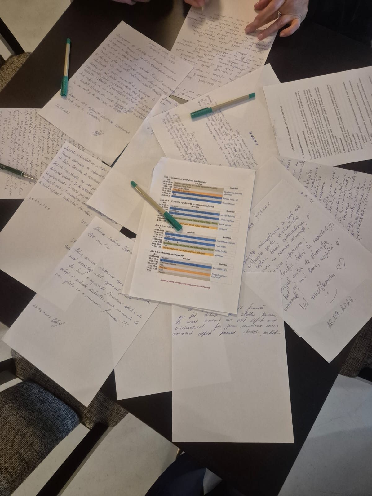 Ideile studenților, notate în timpul atelierelor
